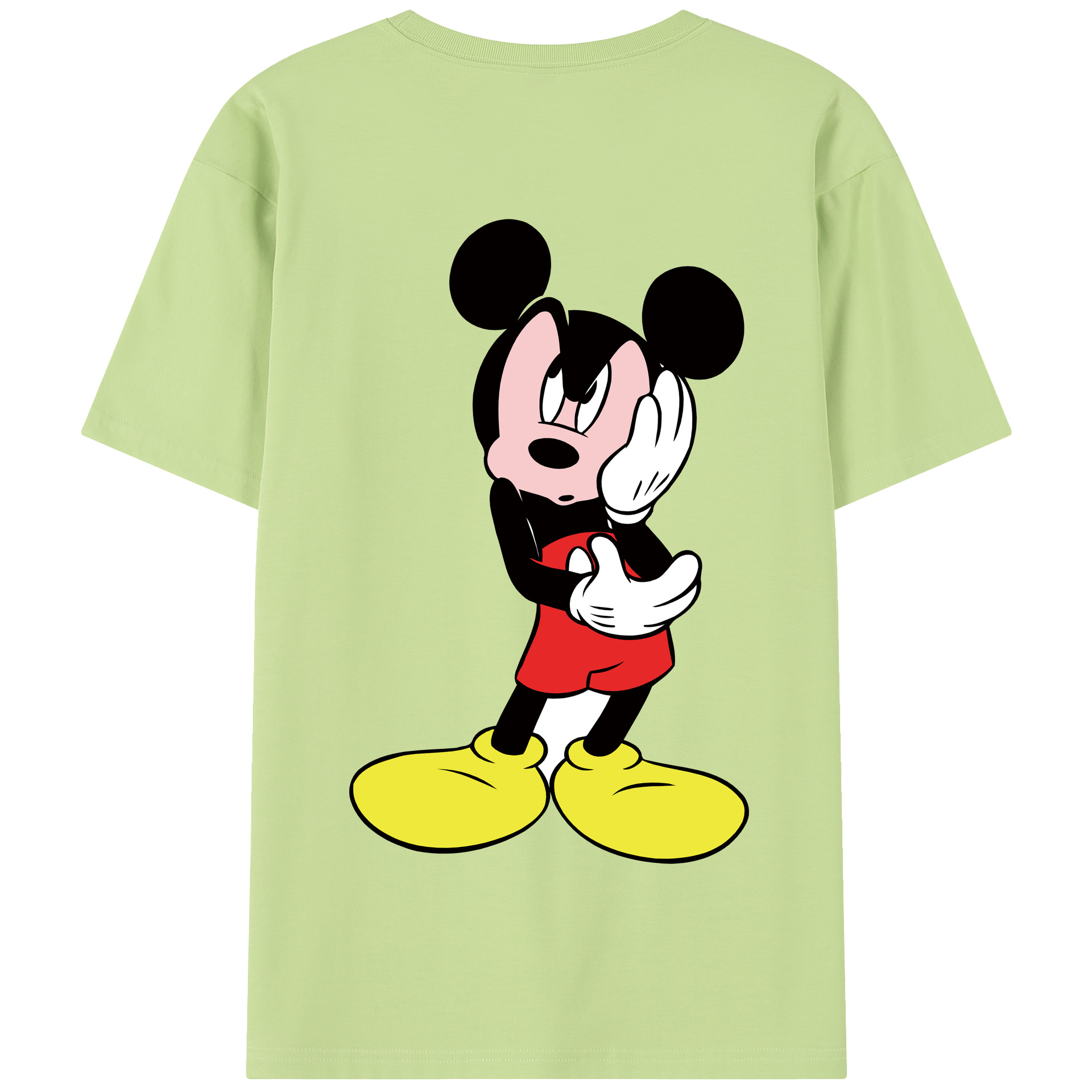 （画像用） ミッキーマウス Mickey Mouse 綿100％半袖Tシャツ（背面プリント）